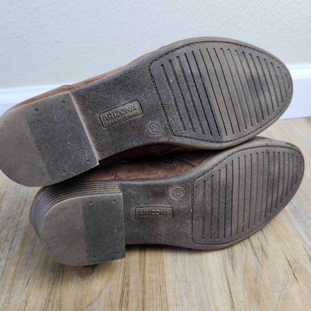 ☔️💛Arizona Jean Co Brown Gale Memory Foam Ankle Booties Size 8W - Picture 10 of 12